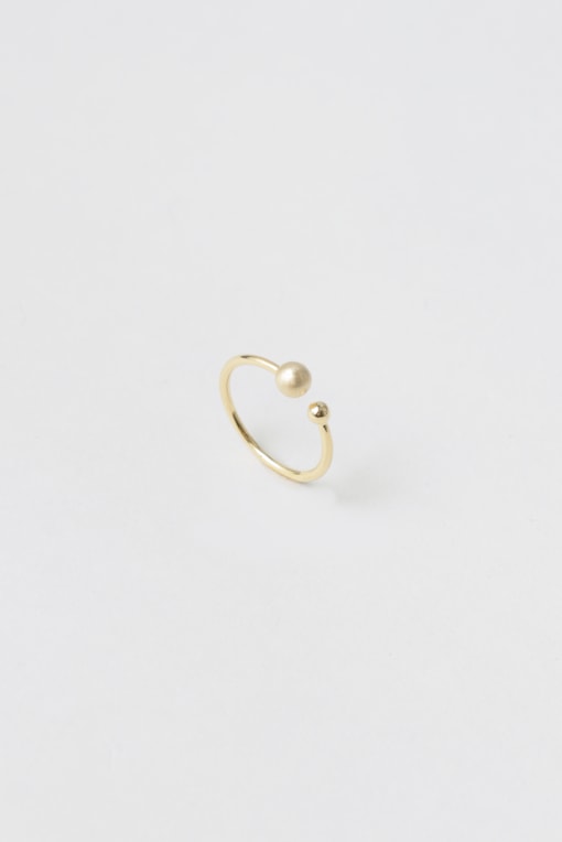 Anel Bolinhas Fosca E Brilhante Dourado