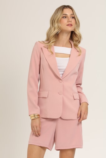 Blazer Alfaiataria Rosa