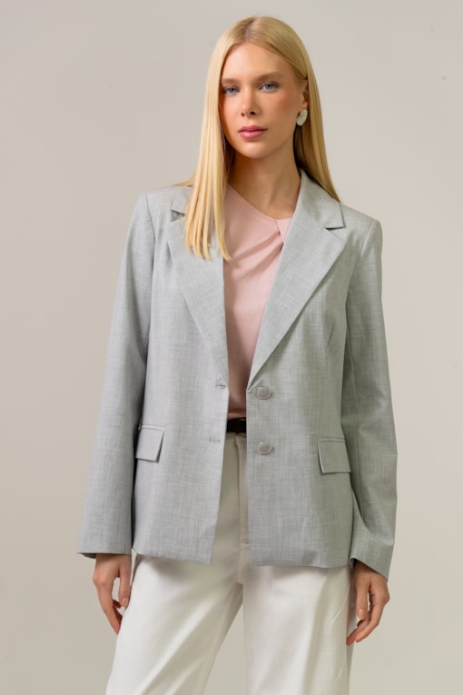 Blazer Oversized  Cinza claro