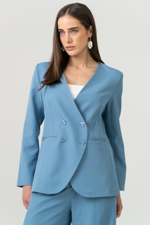 Blazer Oversized Orgânico Azul