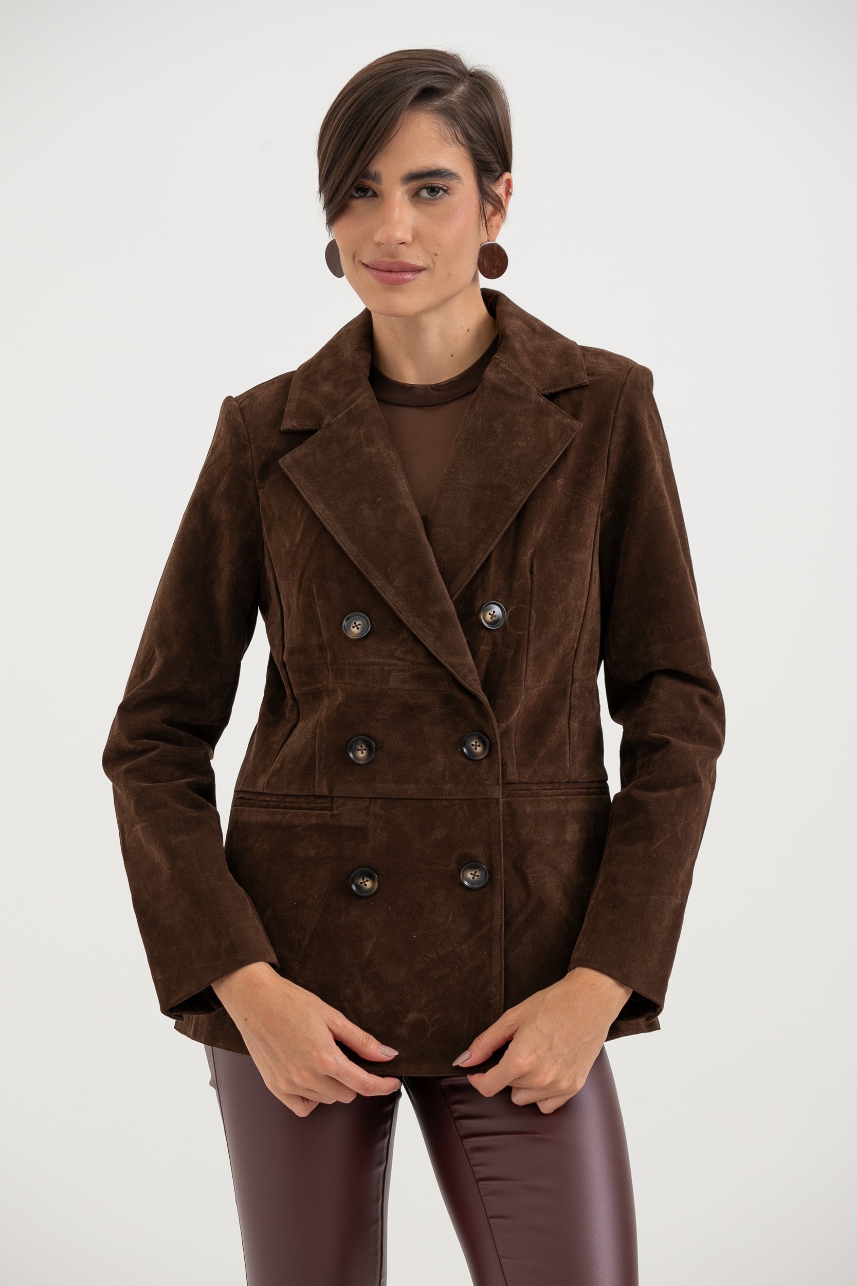 Blazer Suede Marrom