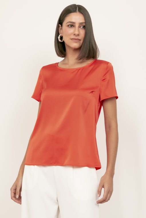Blusa Basic Sedinha  Laranja