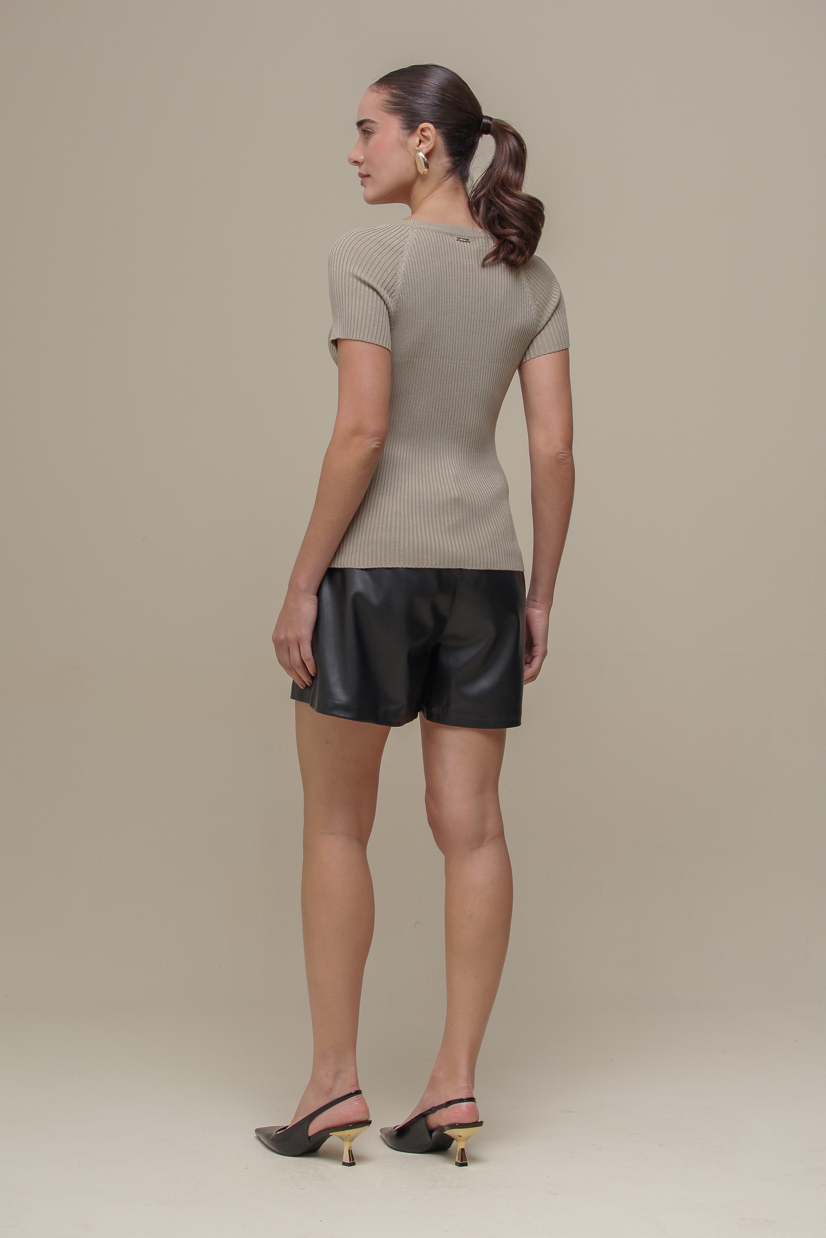Blusa Tricô Detalhe Orgânico Fendi