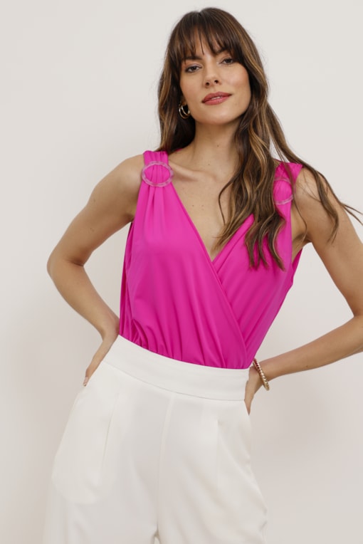 Body Jersey Transpassado Pink