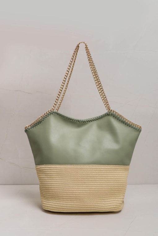 Bolsa Chic Alça Corrente  Verde 