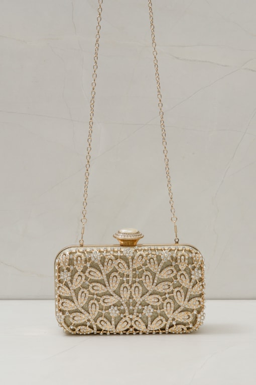 Bolsa Clutch Brilhos  Dourado