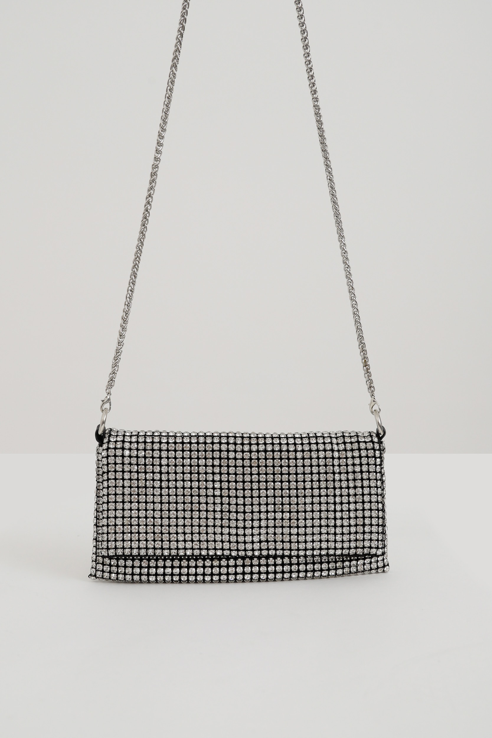Bolsa Clutch Brilhos Prata