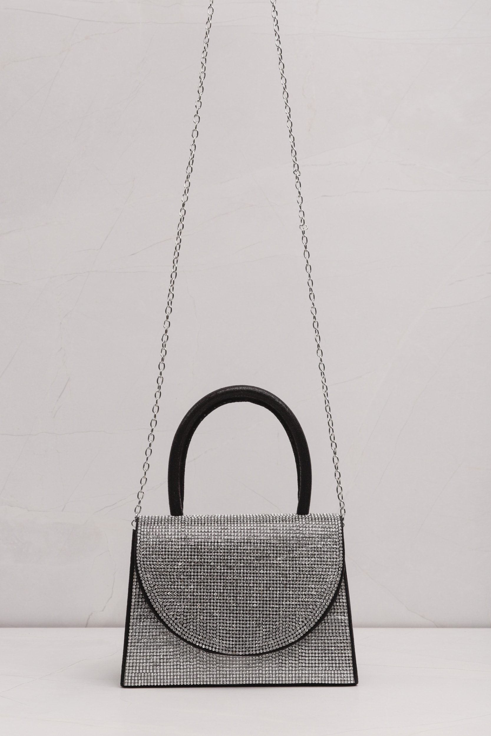 Bolsa Flap Maxi Shine  Preto