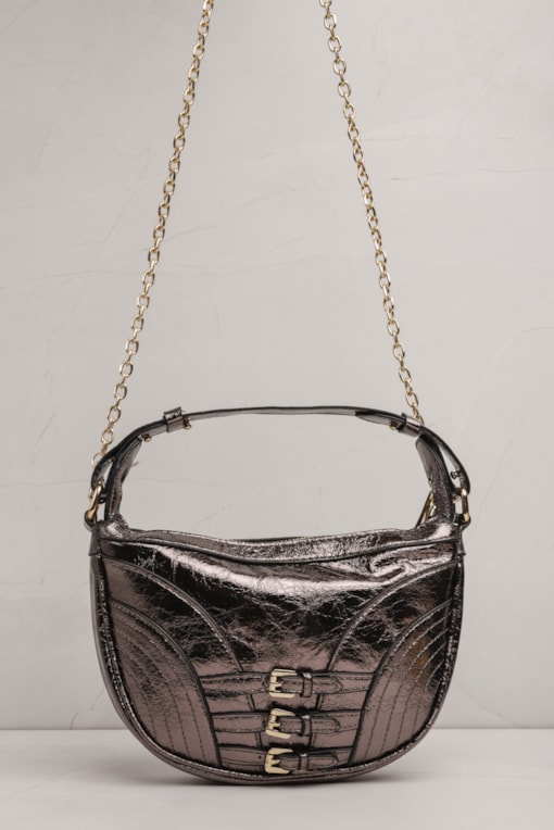 Bolsa Hobo Fivelas Bronze