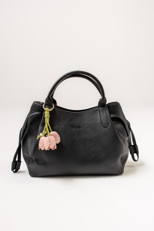 Bolsa Média Ajustes Alças Laterais Preto