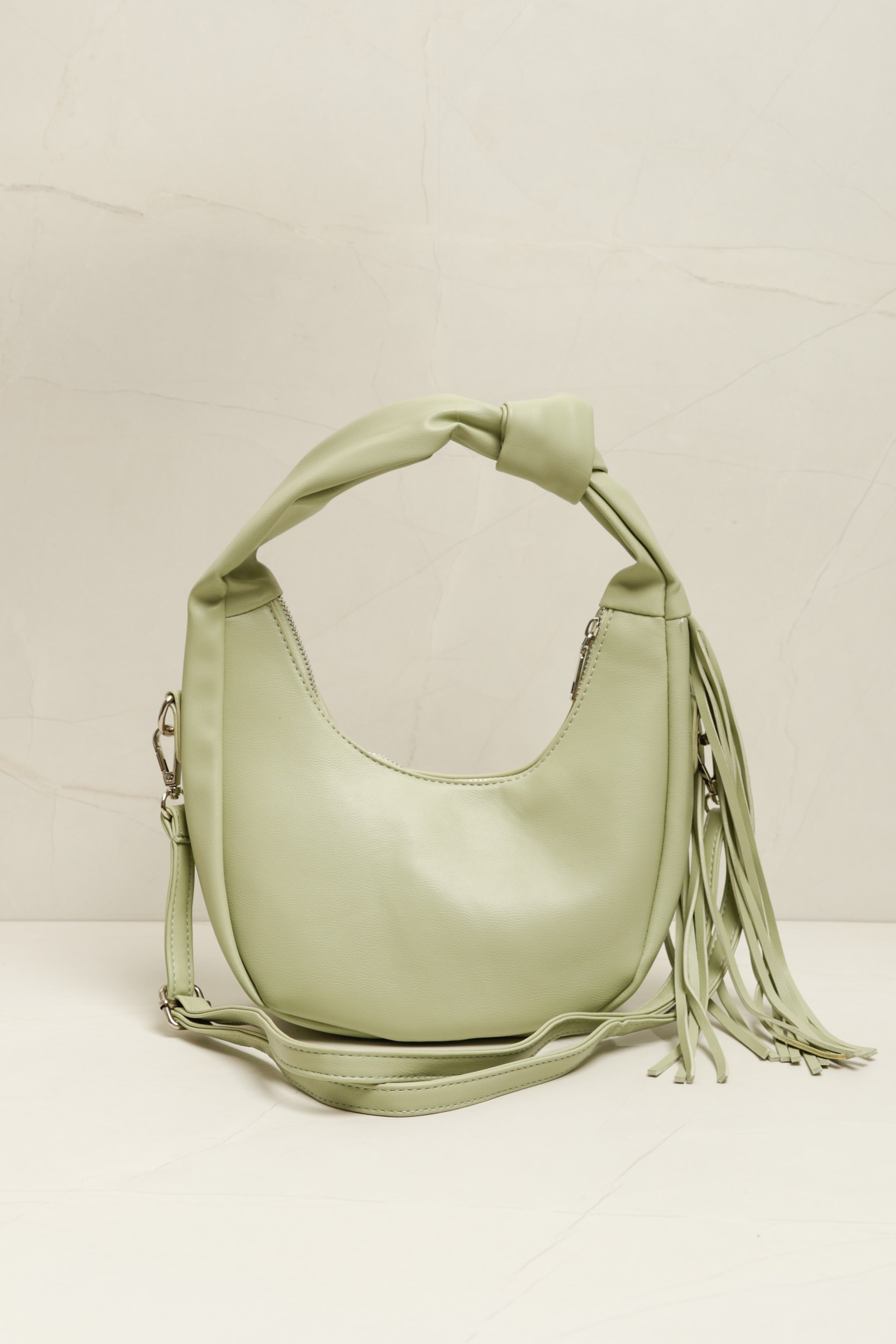 Bolsa Meia Lua Alça Nó  Verde 