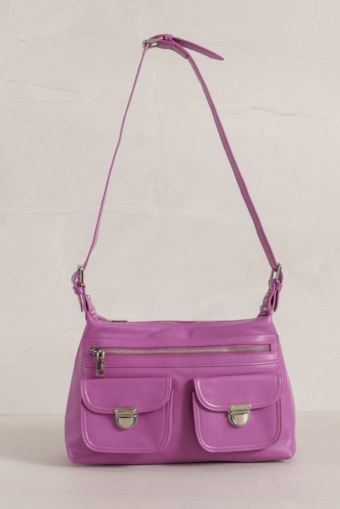 Bolsa Ombros Com Bolsos  Roxo 