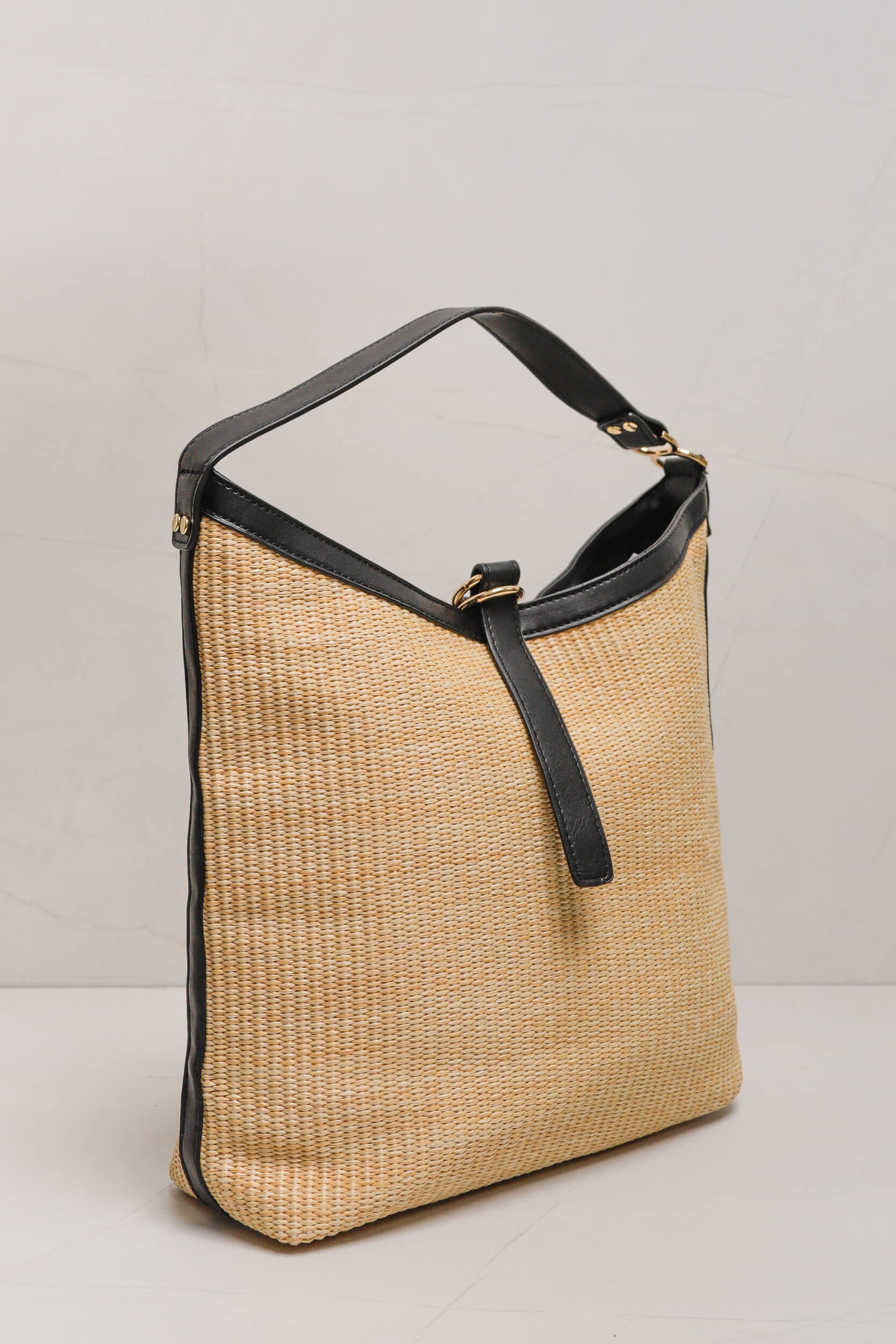 Bolsa Palha Alça Curta  Preto