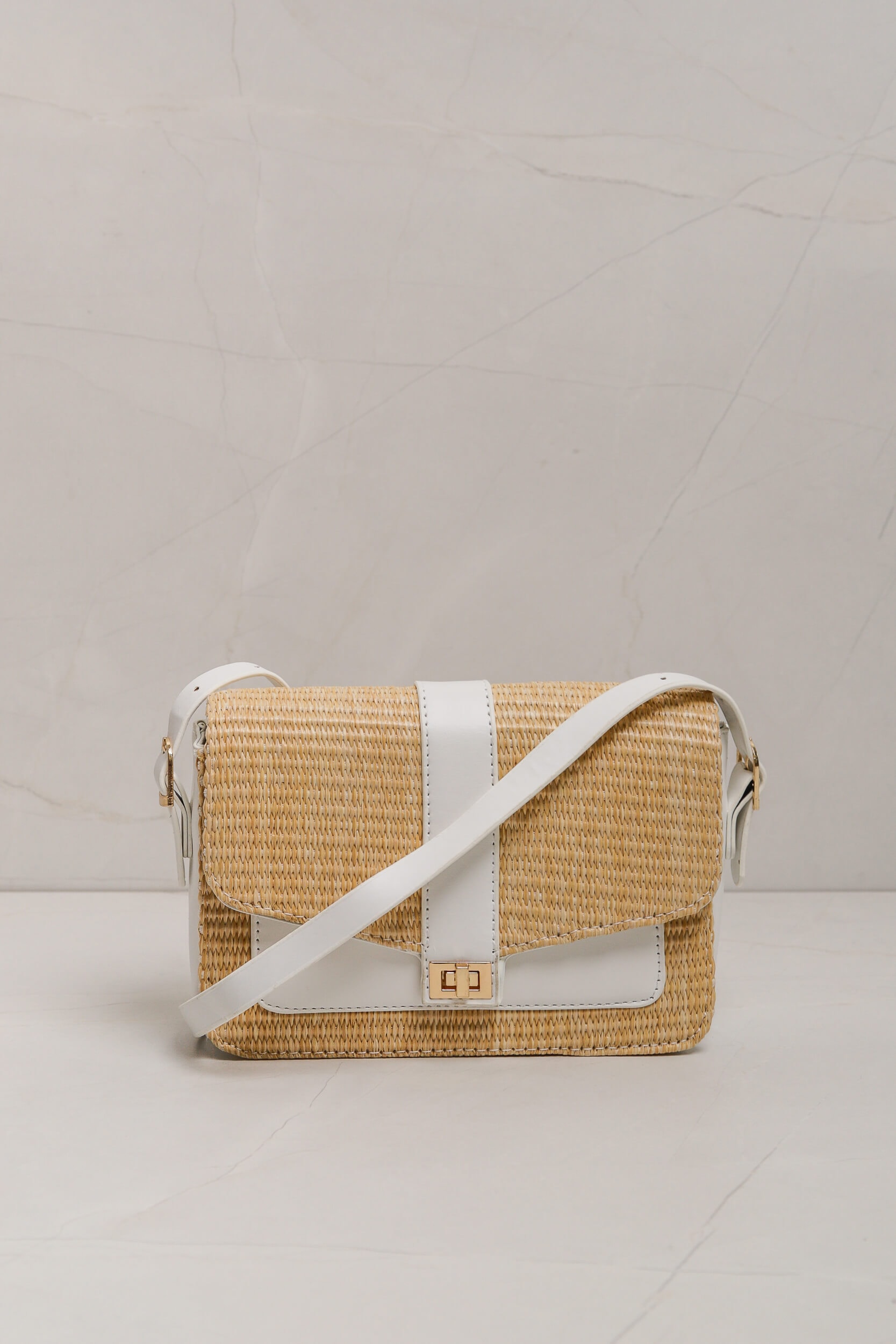 Bolsa Palha Quadrada  Branco