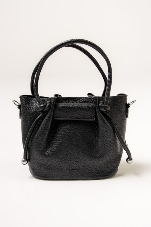 Bolsa Pequena Alças Com Nó Preto