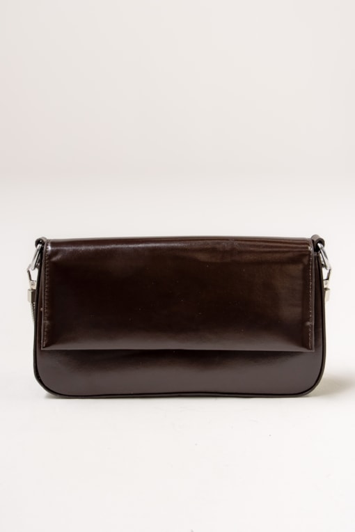 Bolsa Pequena Com Alça De Corrente Snake Café