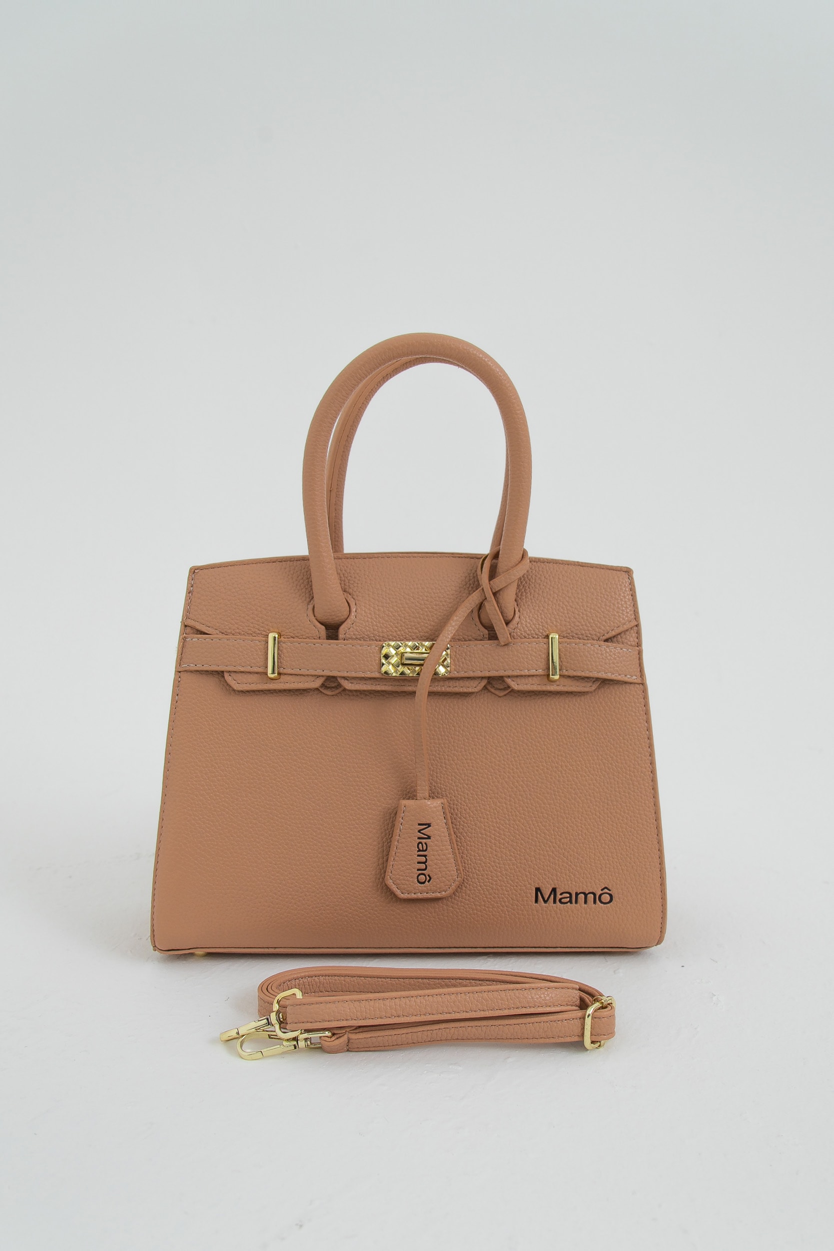 Bolsa Satchel Estruturada Clássica Bege