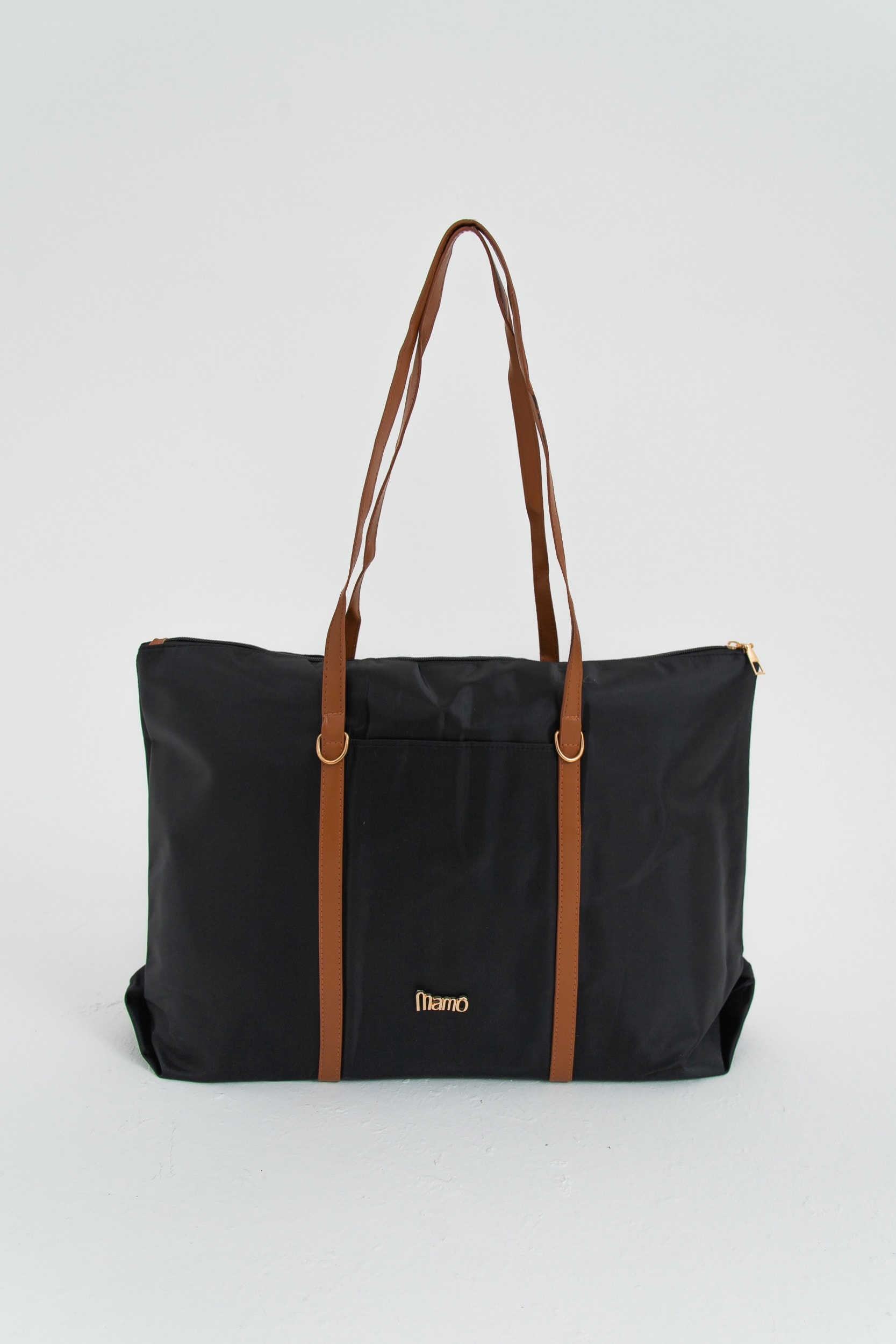 Bolsa Shopping Grande com Tiras Preto