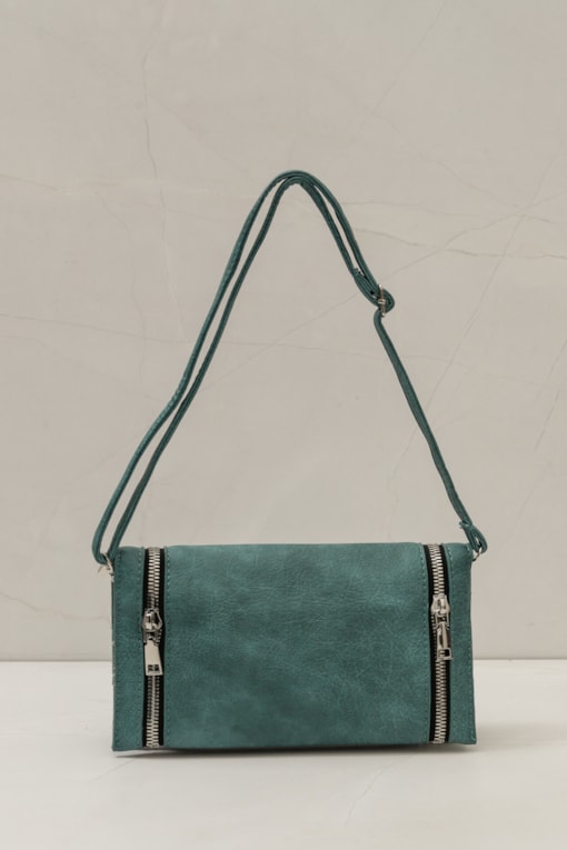 Bolsa Zíper Alça regulável   Verde 