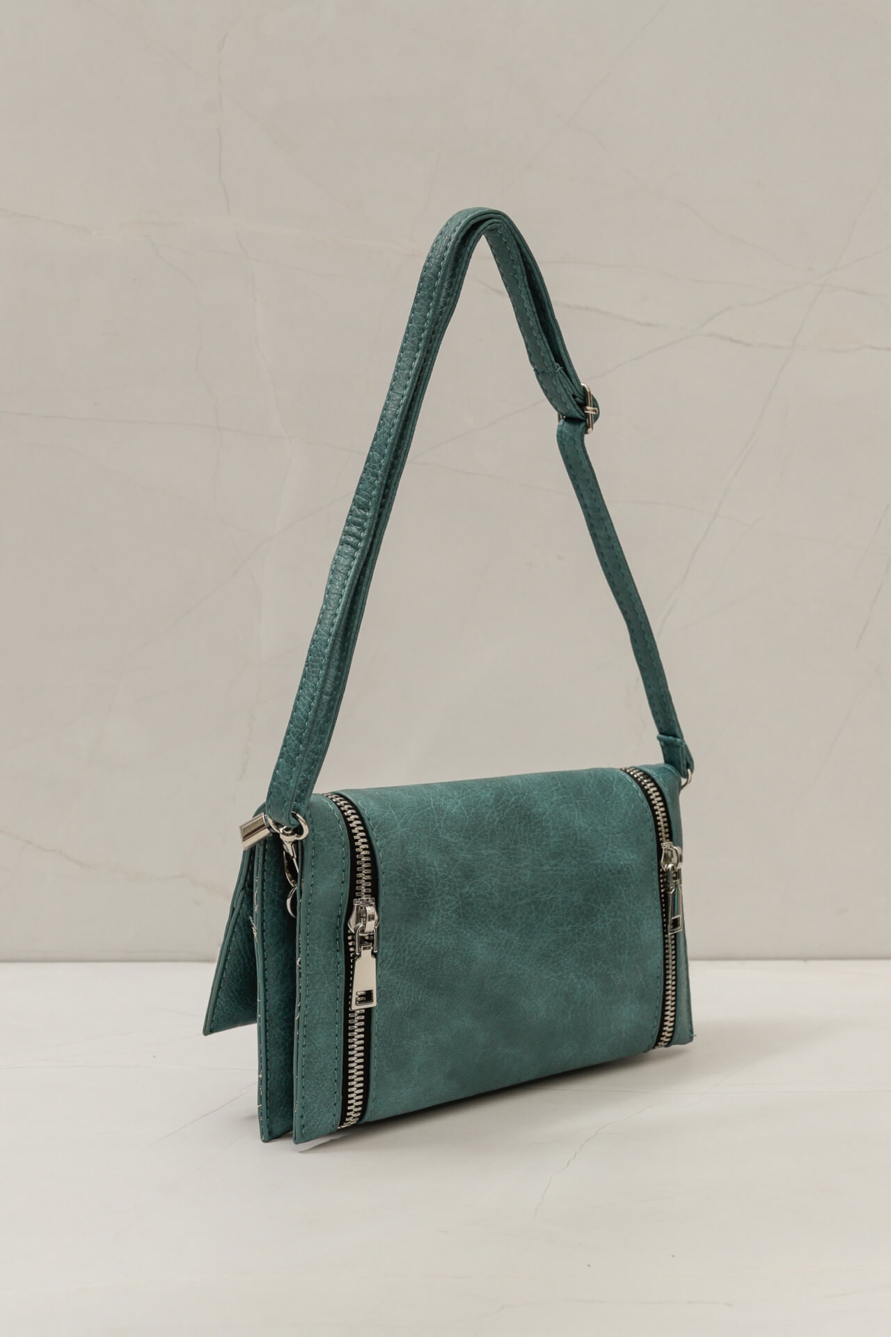 Bolsa Zíper Alça regulável   Verde 