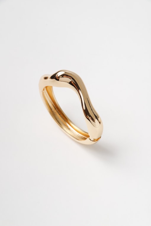 Bracelete Ondulado Dourado