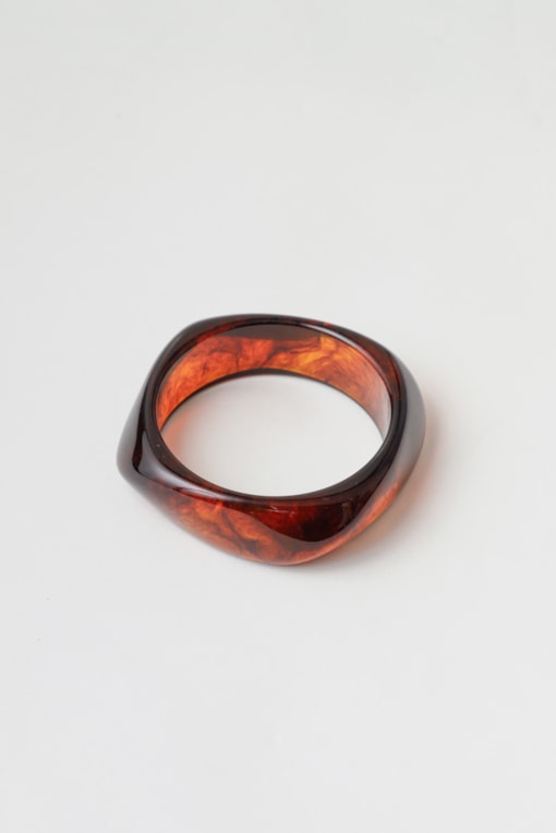 Bracelete Resinado Orgânico Marrom