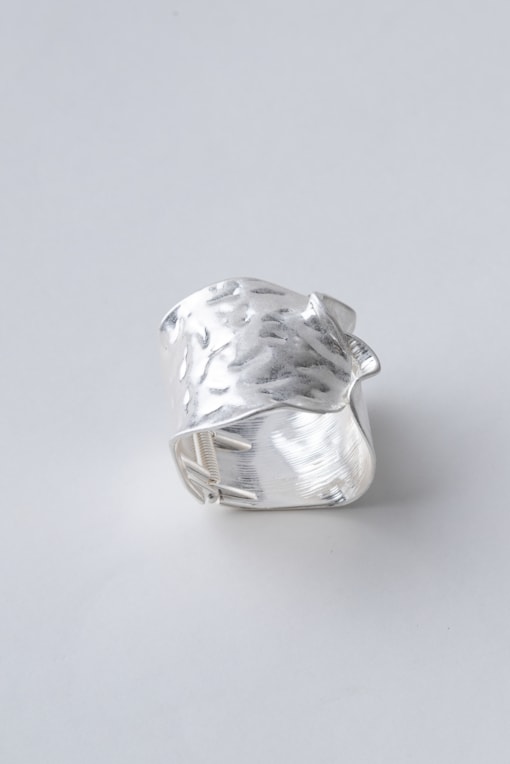Bracelete Texturizado Orgânico  Prata