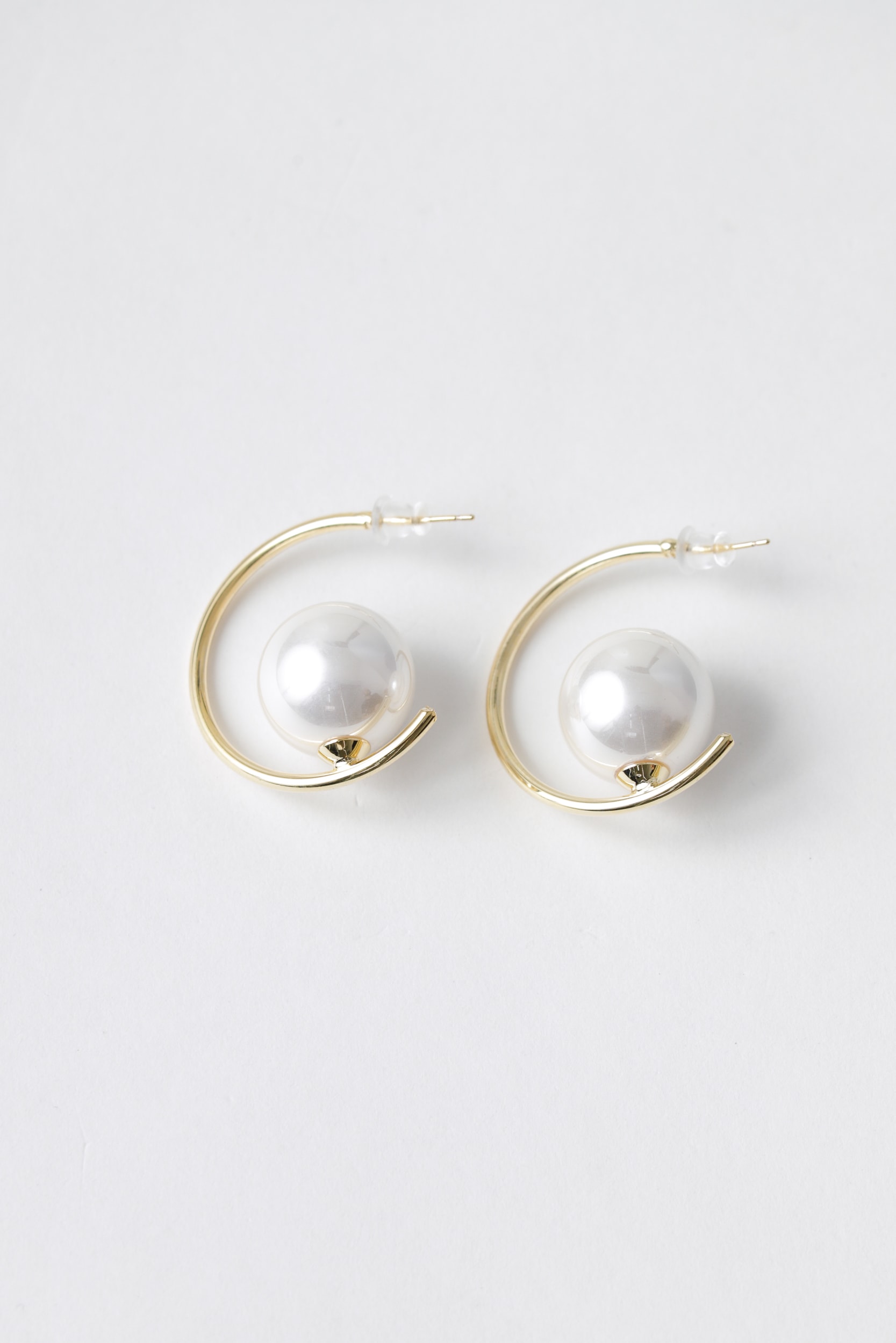 Brinco Argola Com Pérola  Dourado