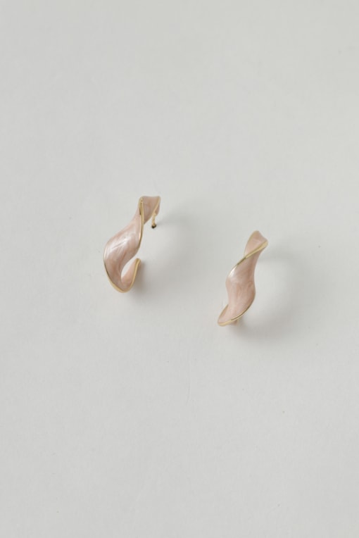 Brinco Argola Pequena Esmaltada Rosa