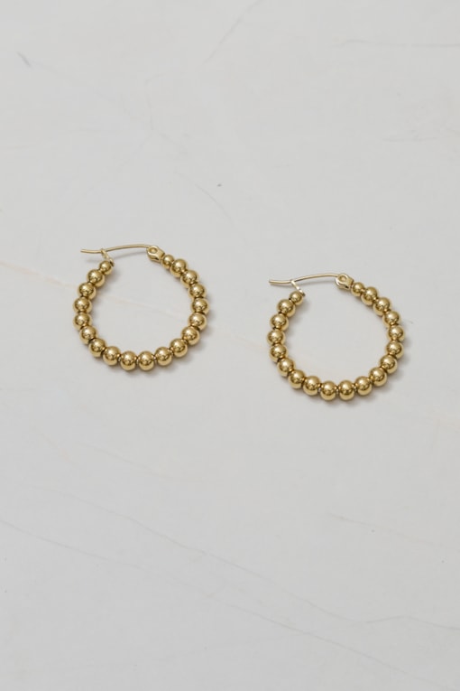 Brinco Argolas Bolinhas  Dourado