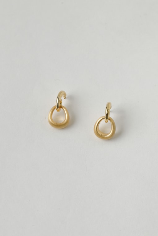 Brinco Elos Bicolores Dourado