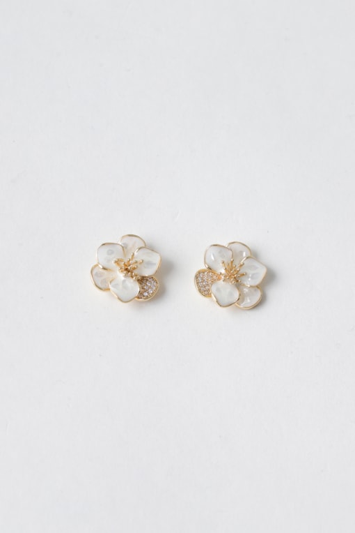 Brinco Flor Pequena Dourado