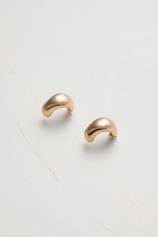 Brinco Meia Argola Dourado