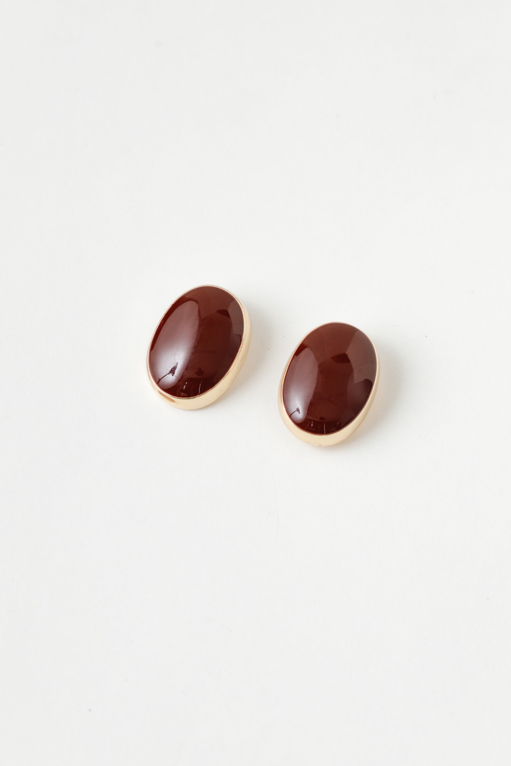 Brinco Oval Resinado  Vinho