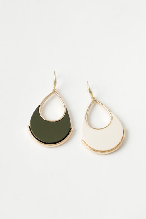 Brinco Oval Vazado Bicolor Dourado