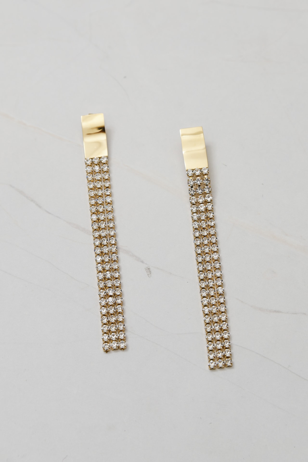 Brinco Pendente Brilho  Dourado