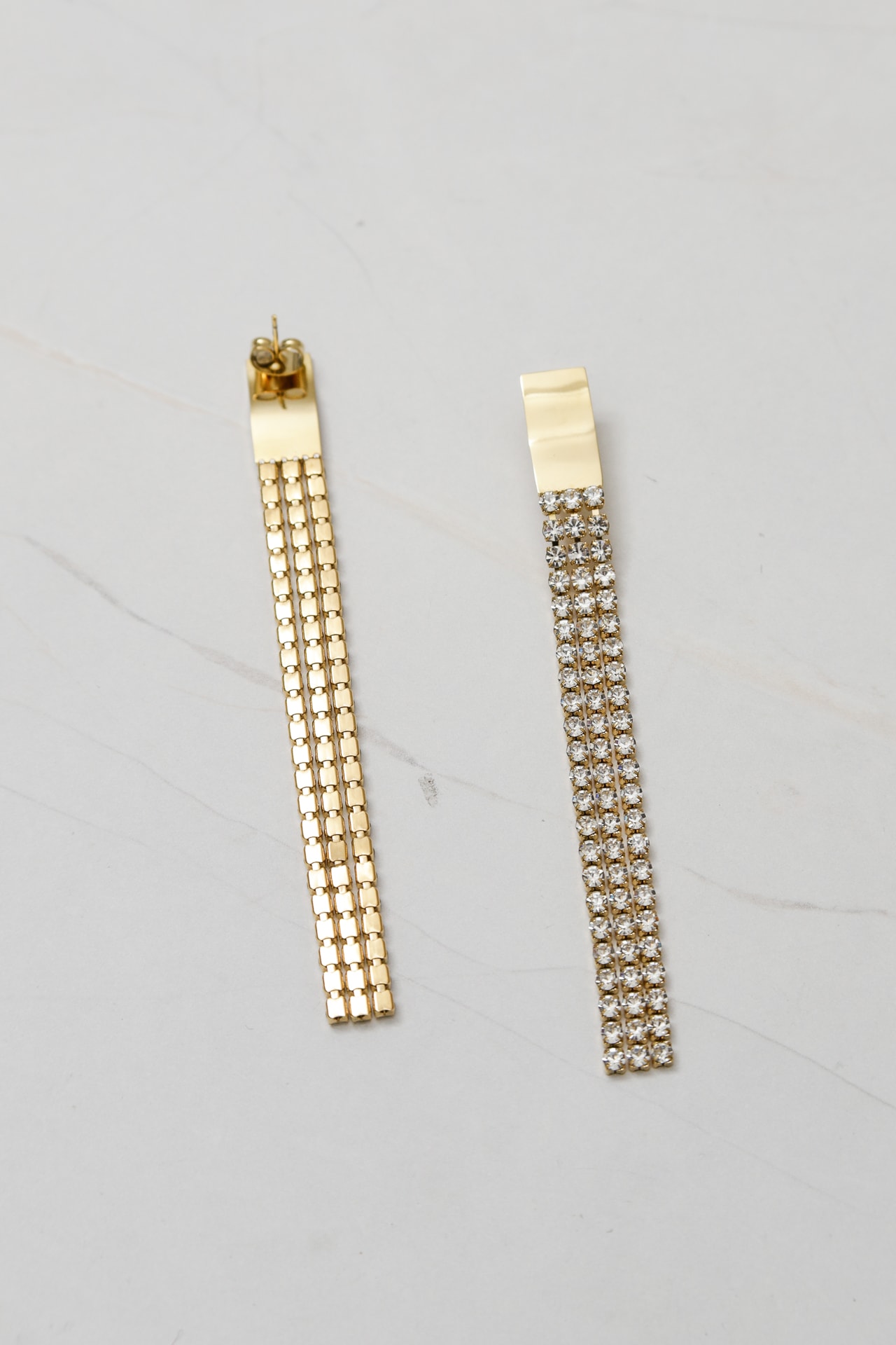 Brinco Pendente Brilho  Dourado