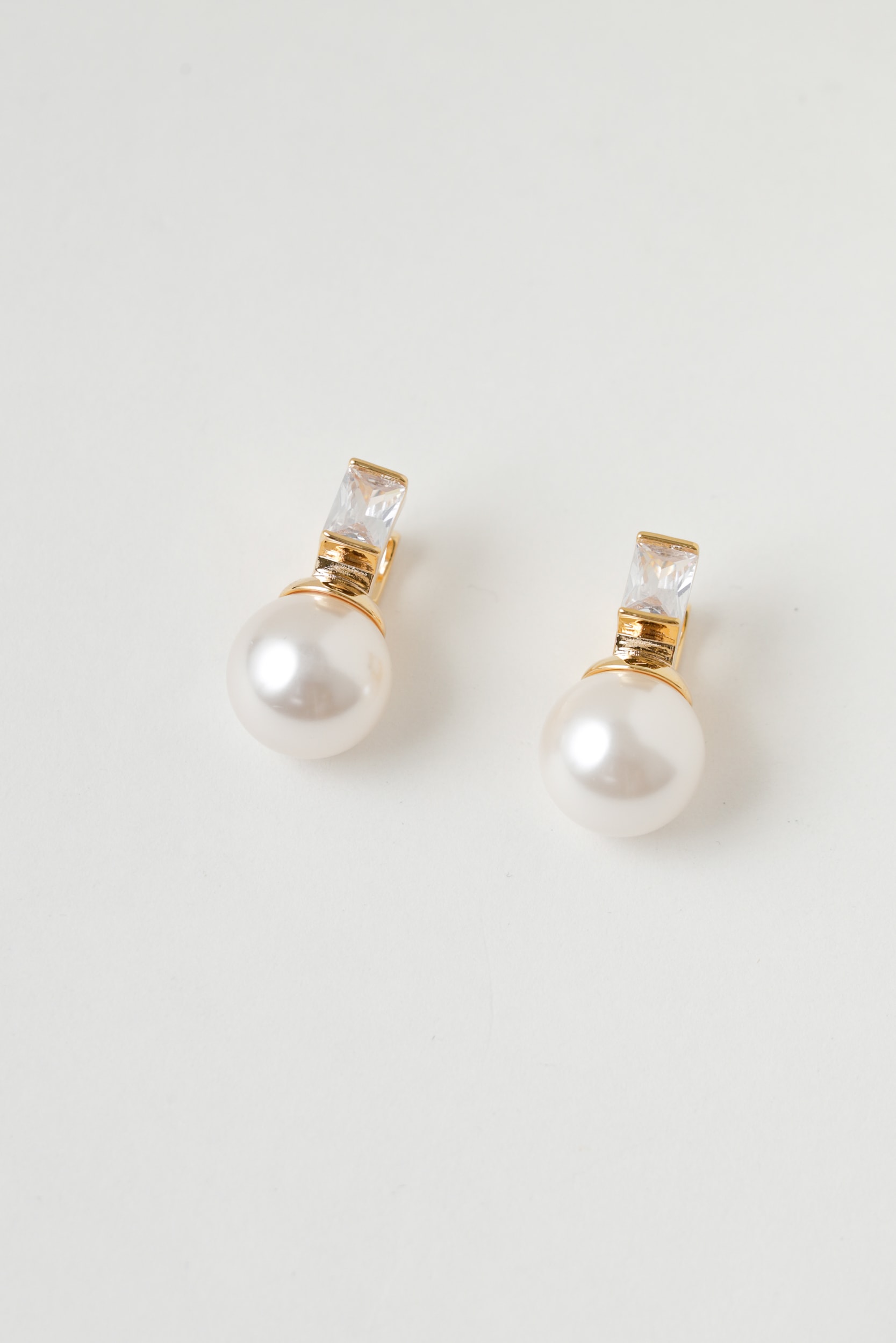 Brinco Strass Com Pérola  Dourado