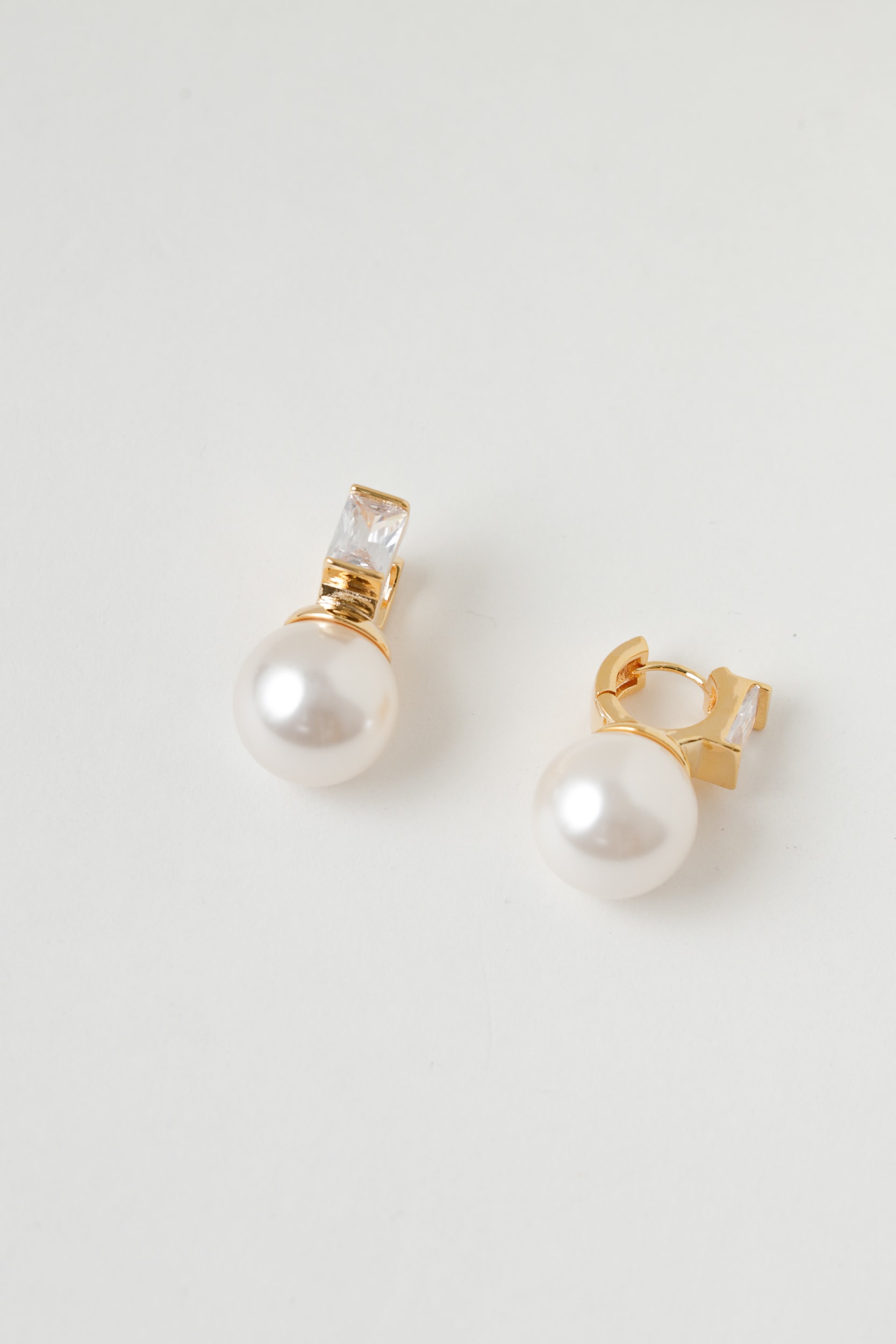 Brinco Strass Com Pérola  Dourado