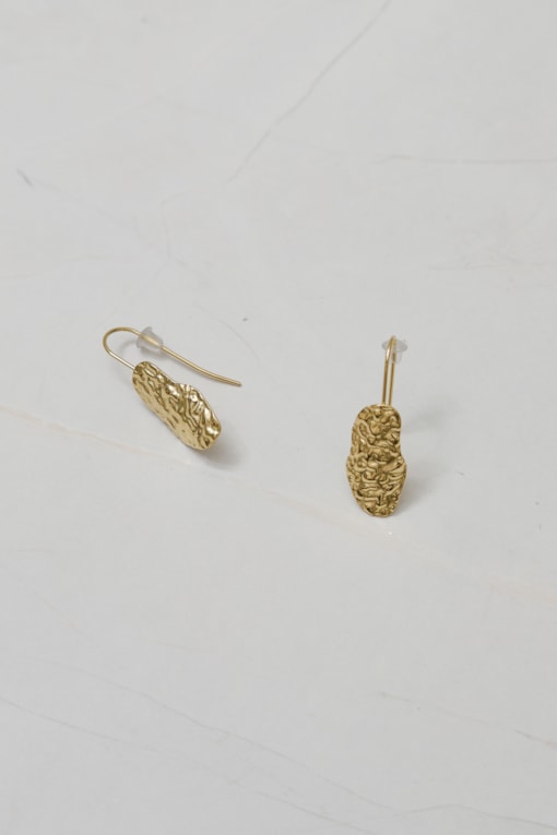 Brinco Texturizado Anzol  Dourado