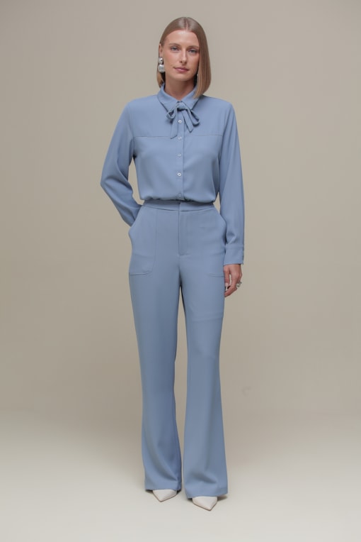 Calça Alfaiataria Flare Azul