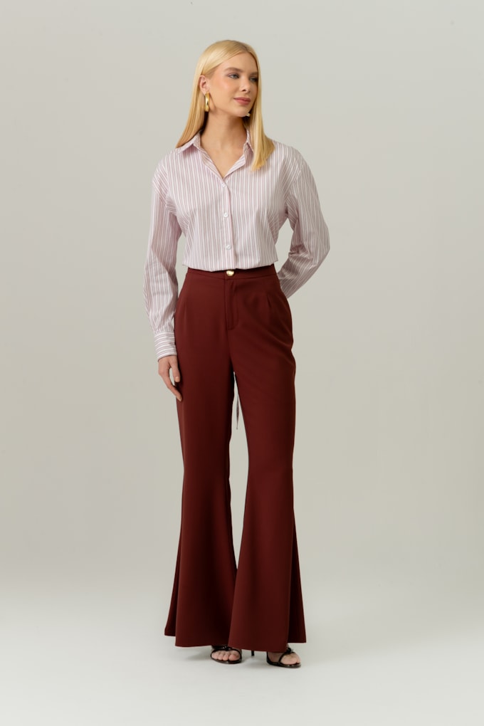 Calça Alfaiataria Flare Ferrugem