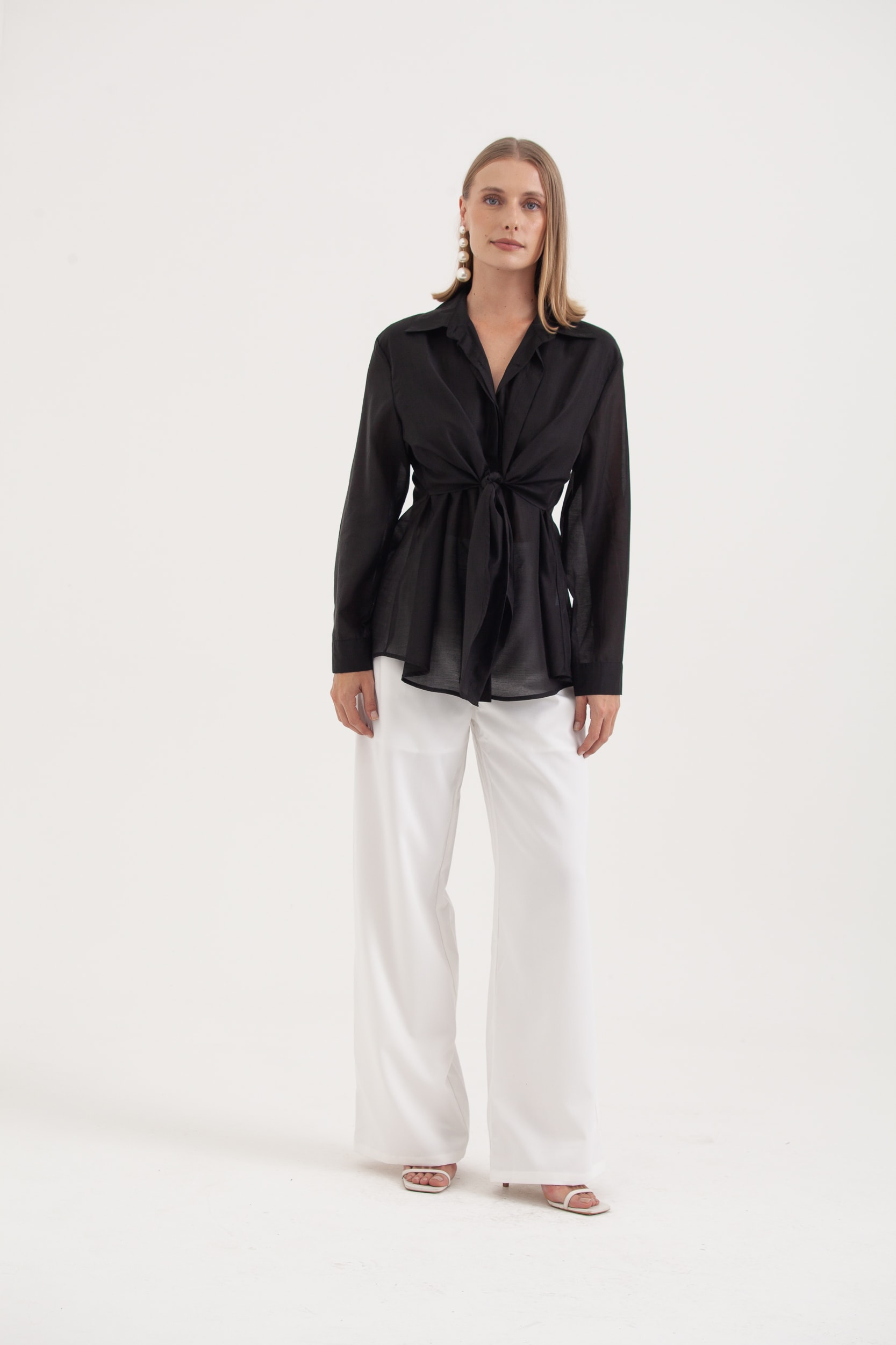 Calça Alfaiataria Pregas Off-white