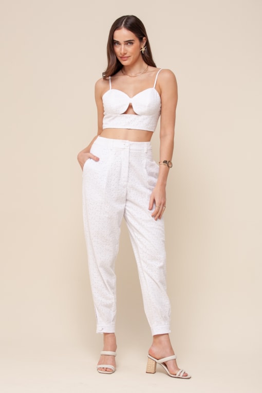 Calça Cenoura Laise   Branco