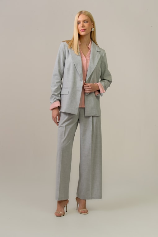 Calça De Alfaiataria  Cinza claro