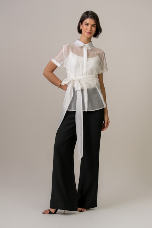 Calça em Viscose  Preto