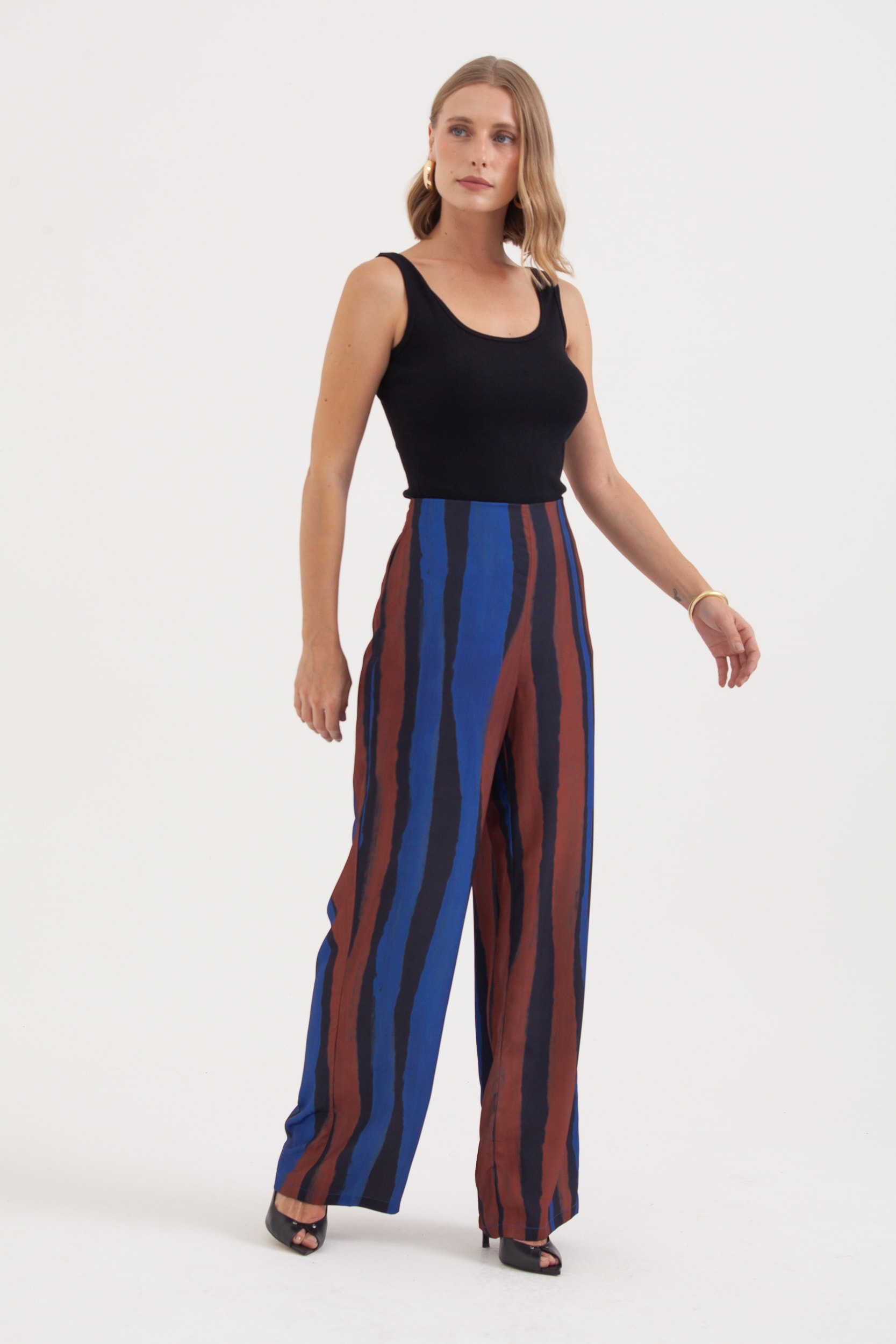 Calça Estampa Horizontes Azul