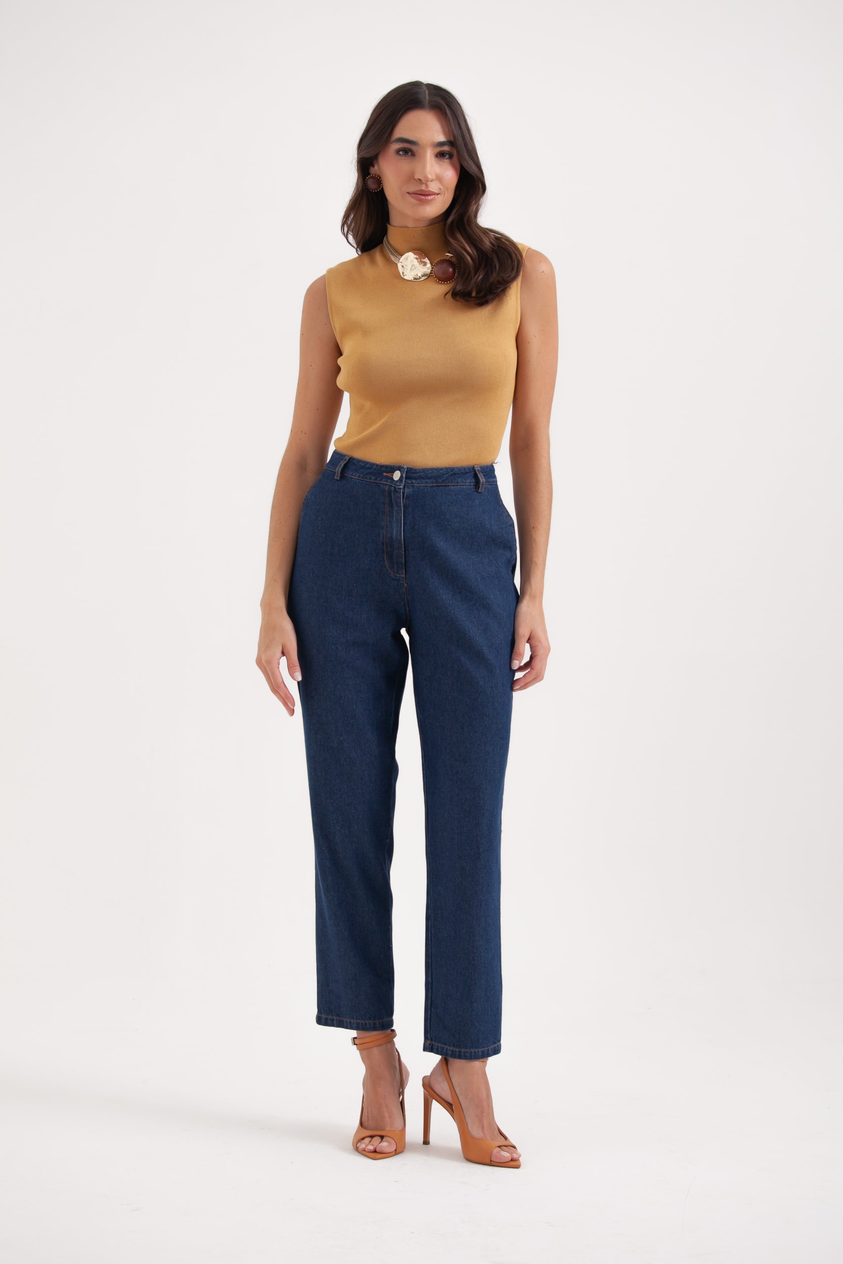 Calça Jeans Cenoura Bolso Faca Jeans