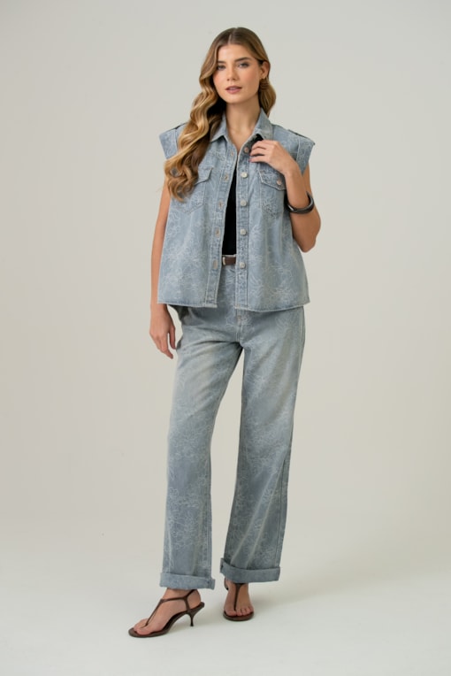 Calça Jeans Flores Jeans