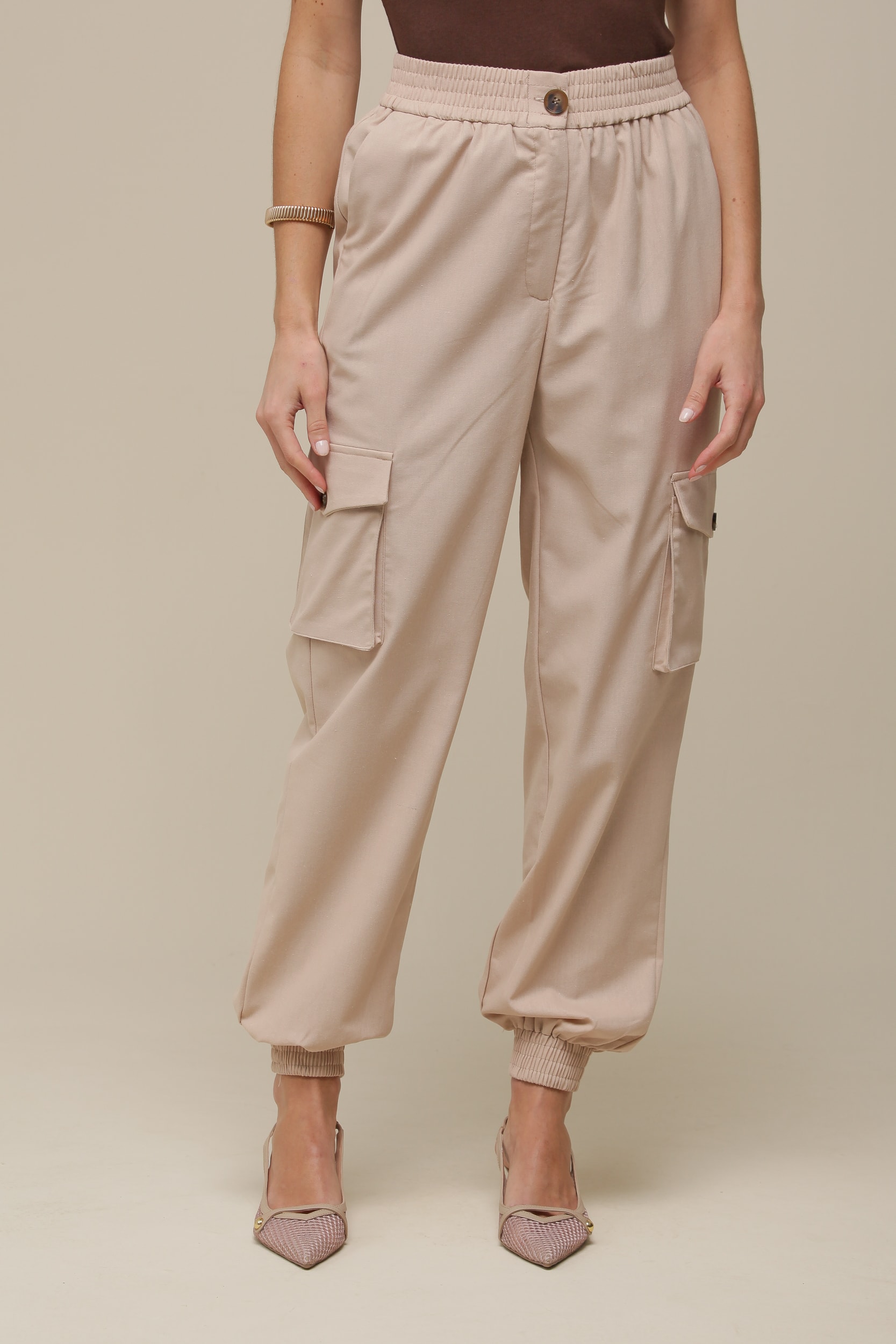 Calça Jogging em Linho  Natural